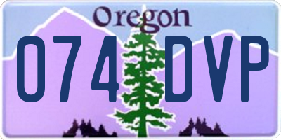 OR license plate 074DVP
