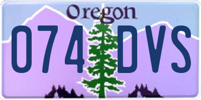 OR license plate 074DVS