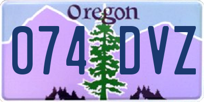 OR license plate 074DVZ