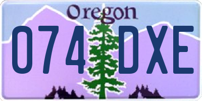 OR license plate 074DXE