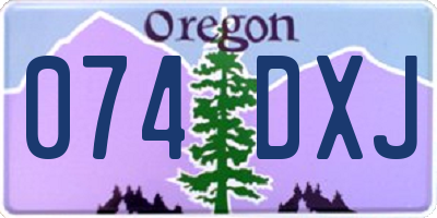 OR license plate 074DXJ