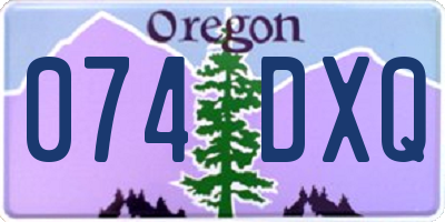 OR license plate 074DXQ