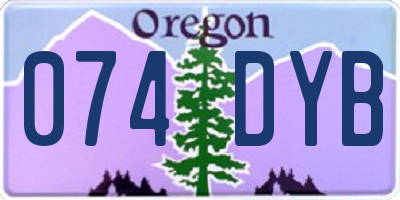 OR license plate 074DYB