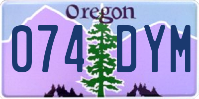 OR license plate 074DYM