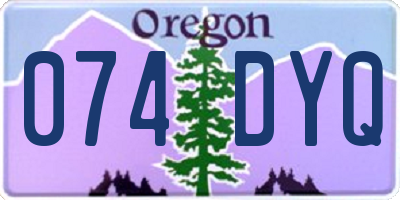 OR license plate 074DYQ
