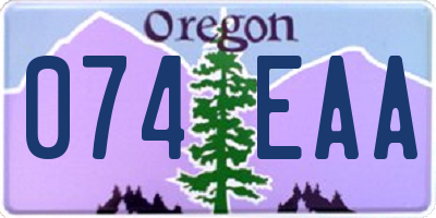 OR license plate 074EAA