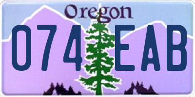 OR license plate 074EAB