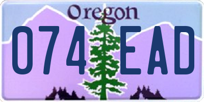 OR license plate 074EAD