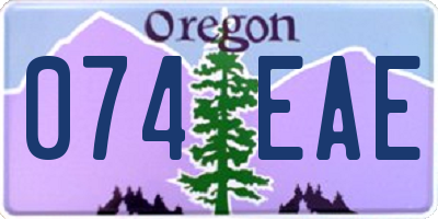 OR license plate 074EAE