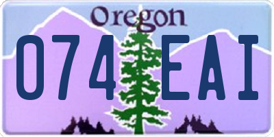 OR license plate 074EAI