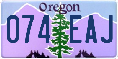 OR license plate 074EAJ