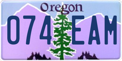 OR license plate 074EAM