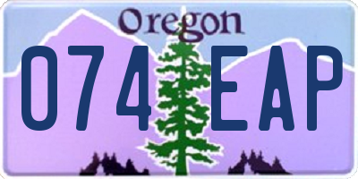 OR license plate 074EAP