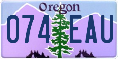 OR license plate 074EAU