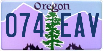 OR license plate 074EAV