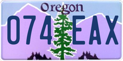 OR license plate 074EAX