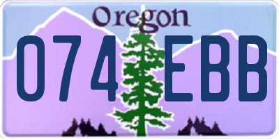 OR license plate 074EBB
