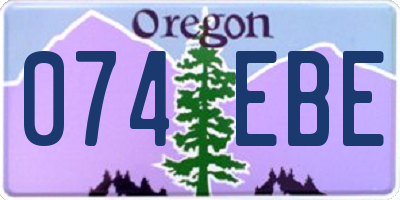 OR license plate 074EBE