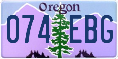 OR license plate 074EBG
