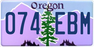 OR license plate 074EBM