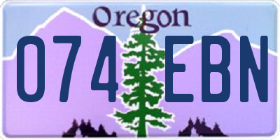 OR license plate 074EBN