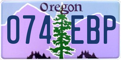 OR license plate 074EBP