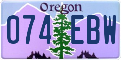 OR license plate 074EBW