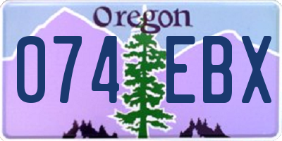 OR license plate 074EBX