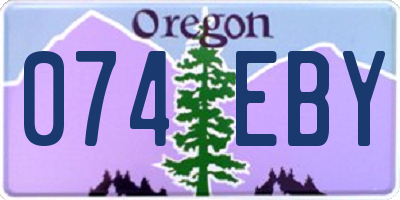 OR license plate 074EBY