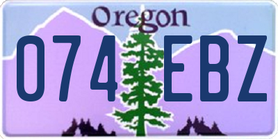 OR license plate 074EBZ