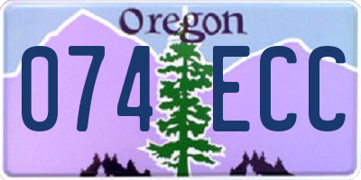 OR license plate 074ECC