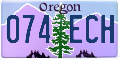 OR license plate 074ECH