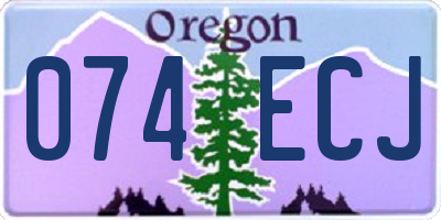 OR license plate 074ECJ