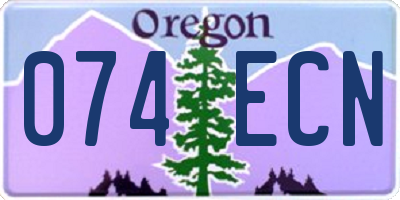 OR license plate 074ECN