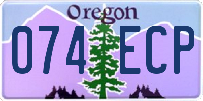 OR license plate 074ECP