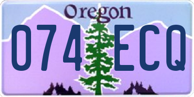 OR license plate 074ECQ