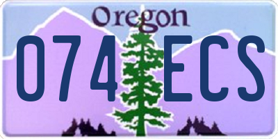 OR license plate 074ECS