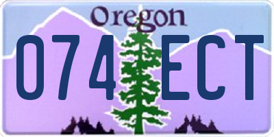 OR license plate 074ECT