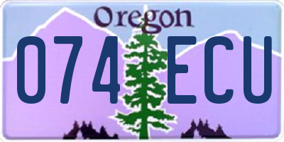 OR license plate 074ECU