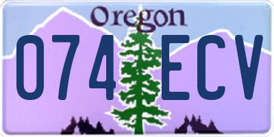 OR license plate 074ECV