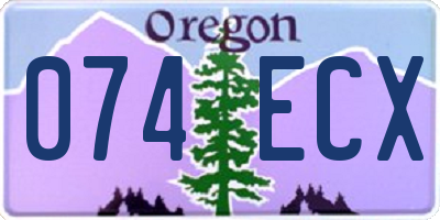 OR license plate 074ECX