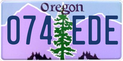 OR license plate 074EDE