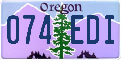 OR license plate 074EDI