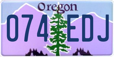 OR license plate 074EDJ