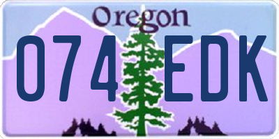 OR license plate 074EDK