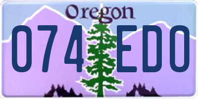 OR license plate 074EDO