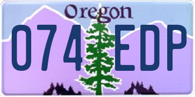 OR license plate 074EDP