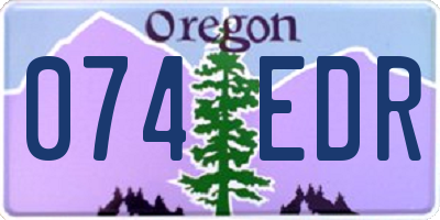 OR license plate 074EDR