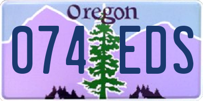 OR license plate 074EDS
