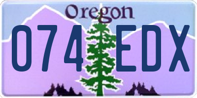 OR license plate 074EDX